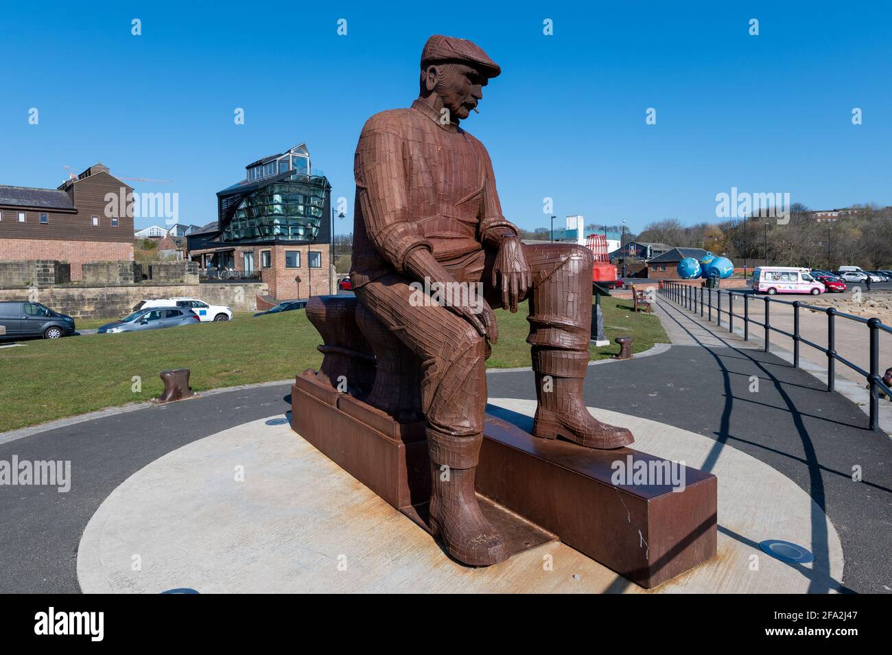 Fiddlers Green, fishermen lost at sea memorial,  North Shields, Tyne and wear, UK Stock Photo