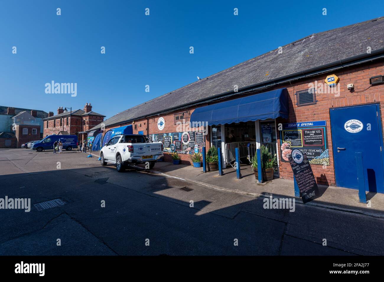 Fish Market and shops, North Shields, Tyne and Wear, UK Stock Photo