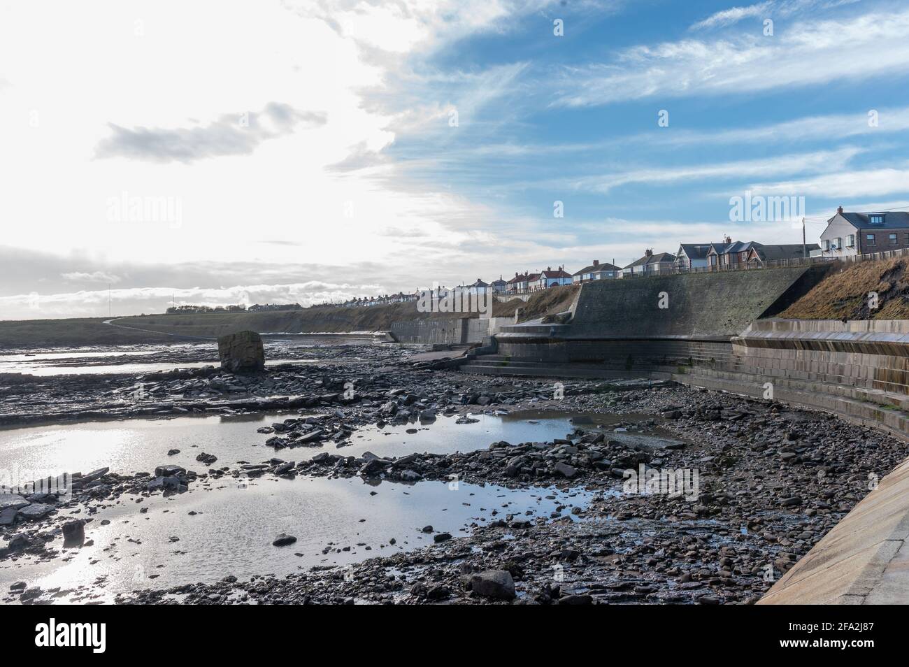 Charley's Garden in Collywell Bay, Seaton Sluice, Northumberland, UK Stock Photo