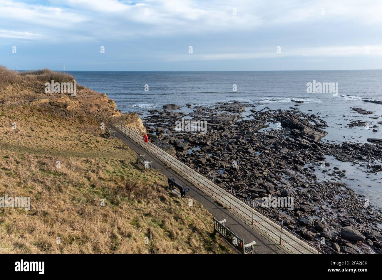 Collywell Bay, Seaton Sluice, Northumberland, UK Stock Photo