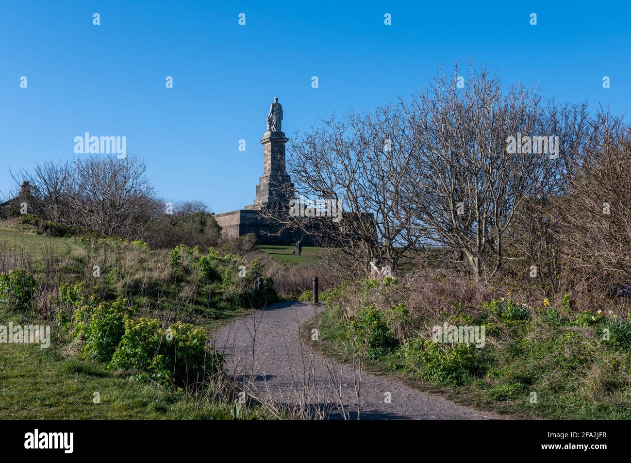Lord Collingwood Monument, Tynemouth, UK Stock Photo