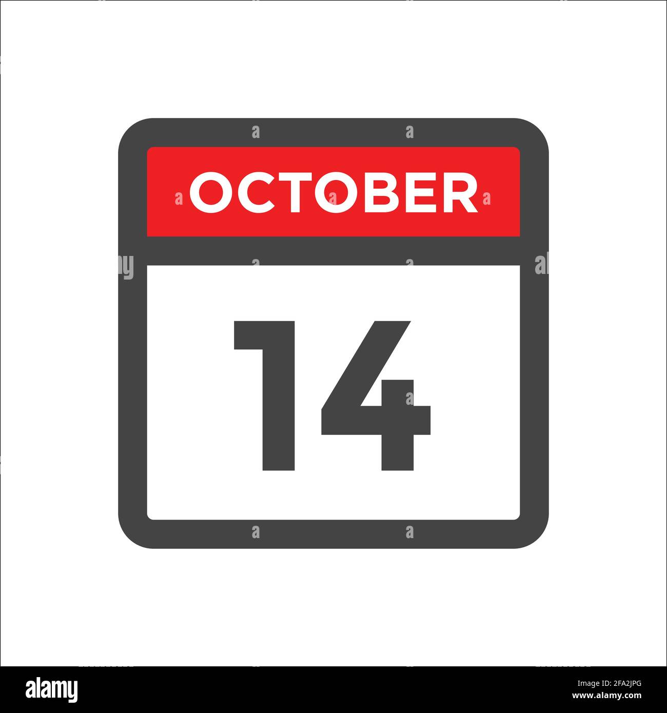 October 14 calendar icon day of month Stock Vector Image & Art Alamy