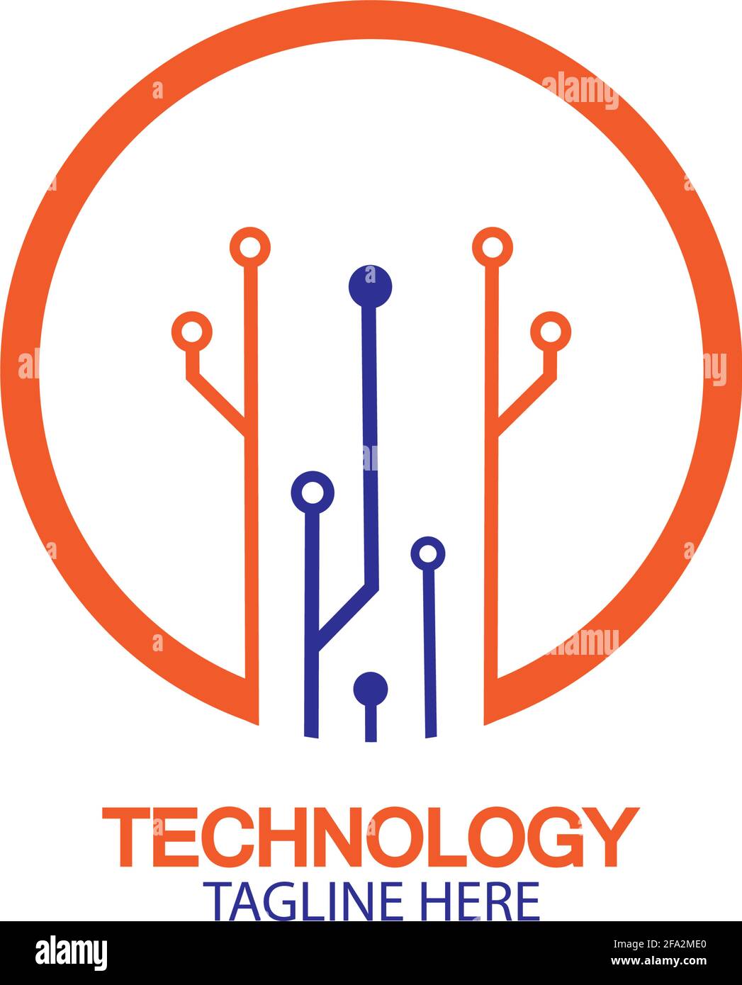 circuit technology logo vector template-vector Stock Vector