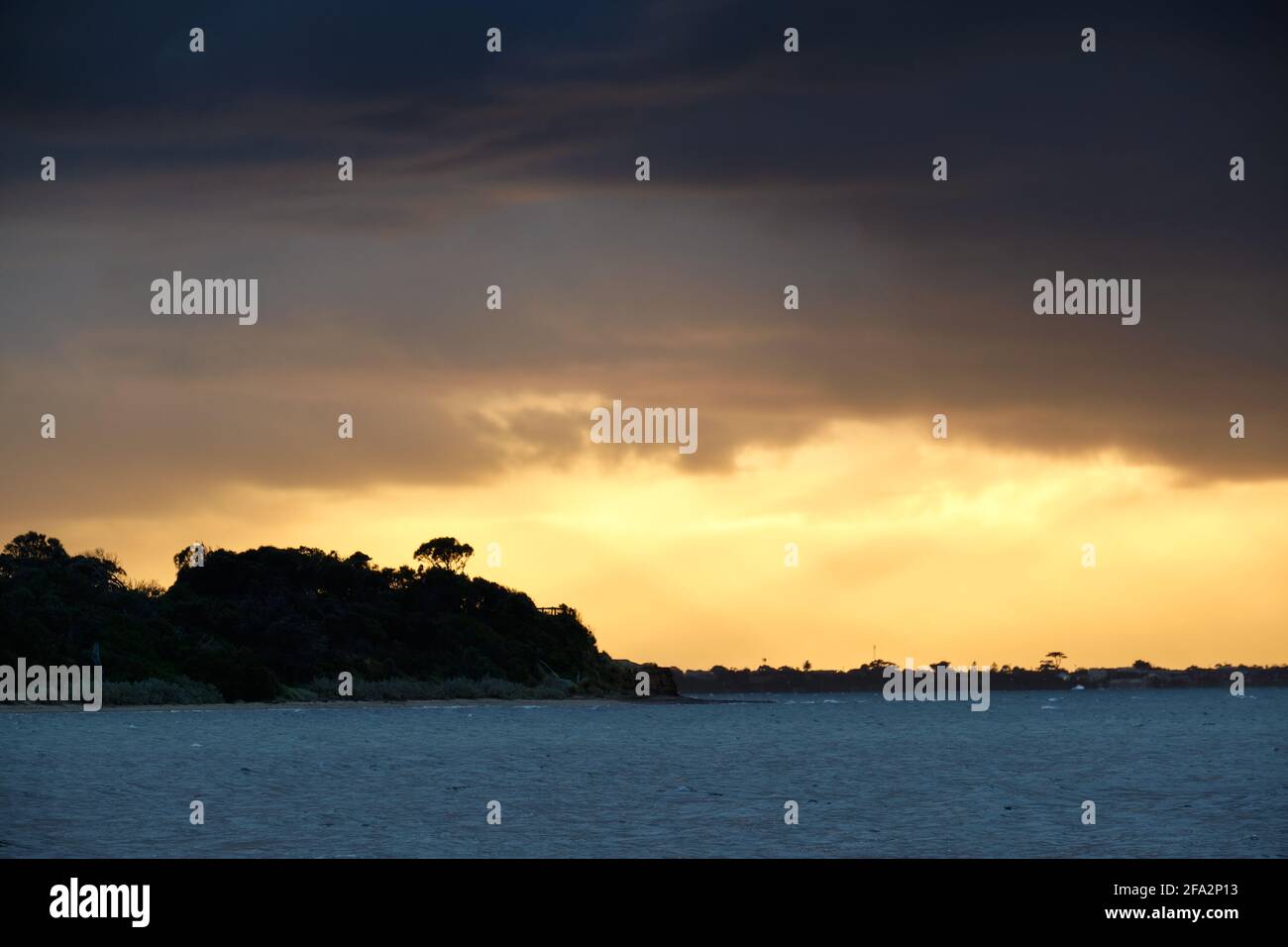 Stormy Sky Over Port Phillip Stock Photo