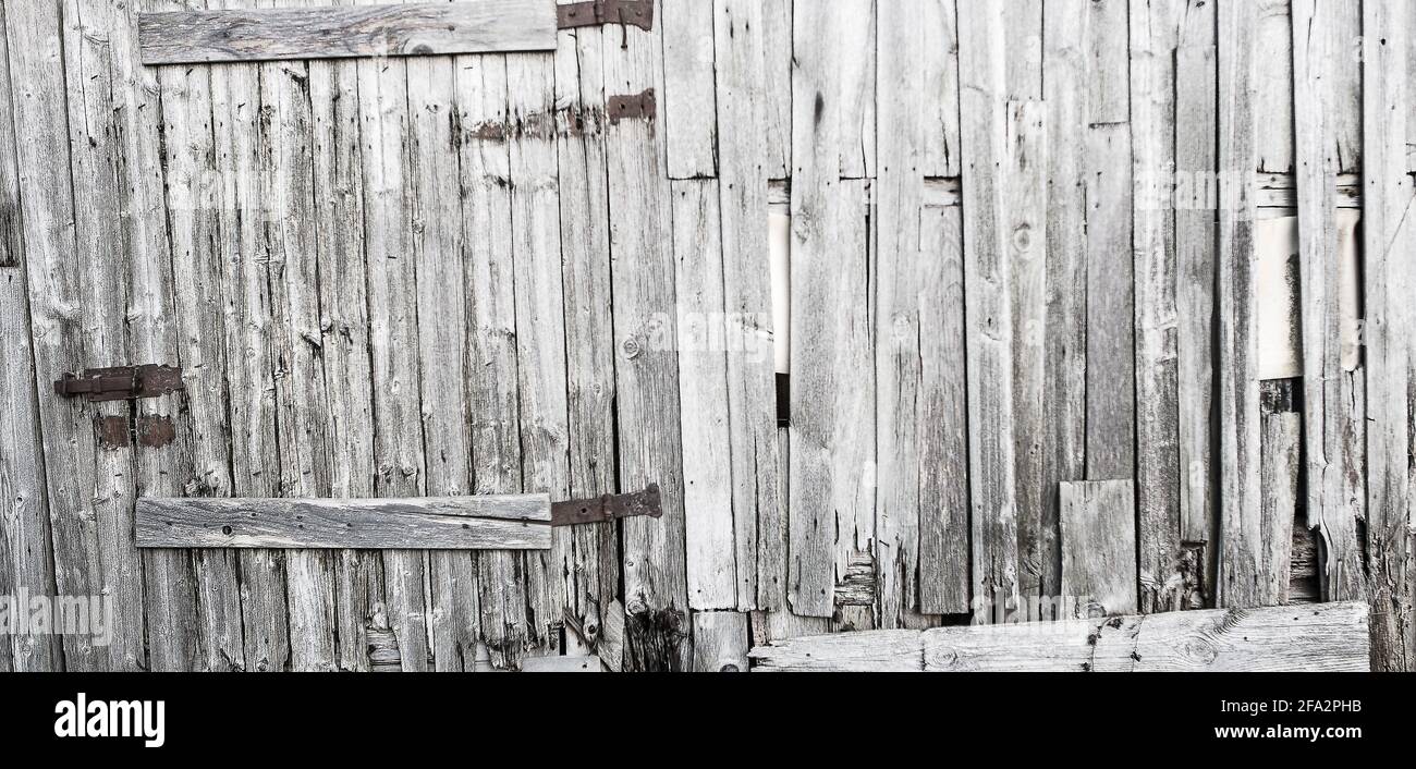 Holzwand an einer alten Scheune Hintergrund Stock Photo