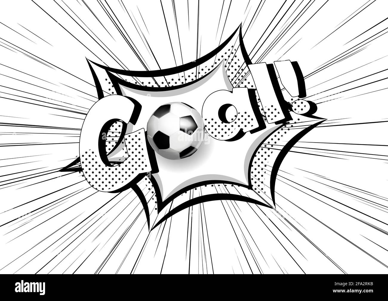 Goal Football Sport Soccer Ball Comic Text Speech Bubble Balloon Pop Art Style Wow Banner Message Stock Vector Image Art Alamy