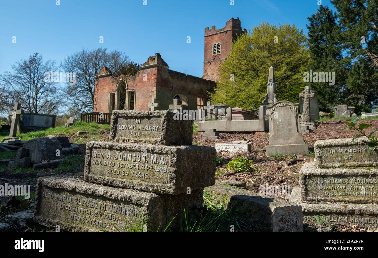 Ruins of 17th century St. John the Evangelist's Church on Old Church