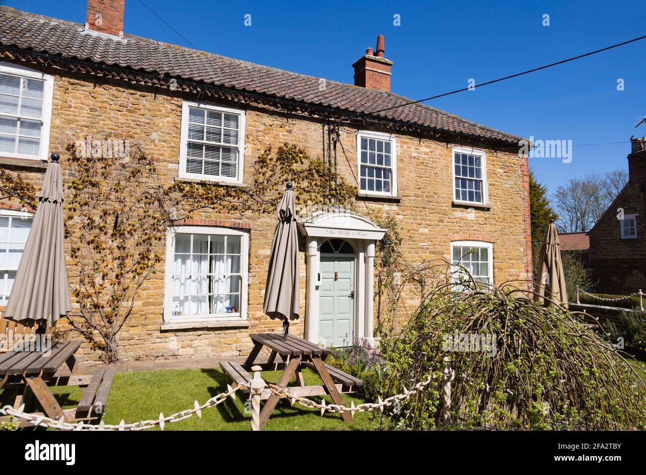 THe Welby Arms public house, Denton, Lincolnshire, England. Stock Photo