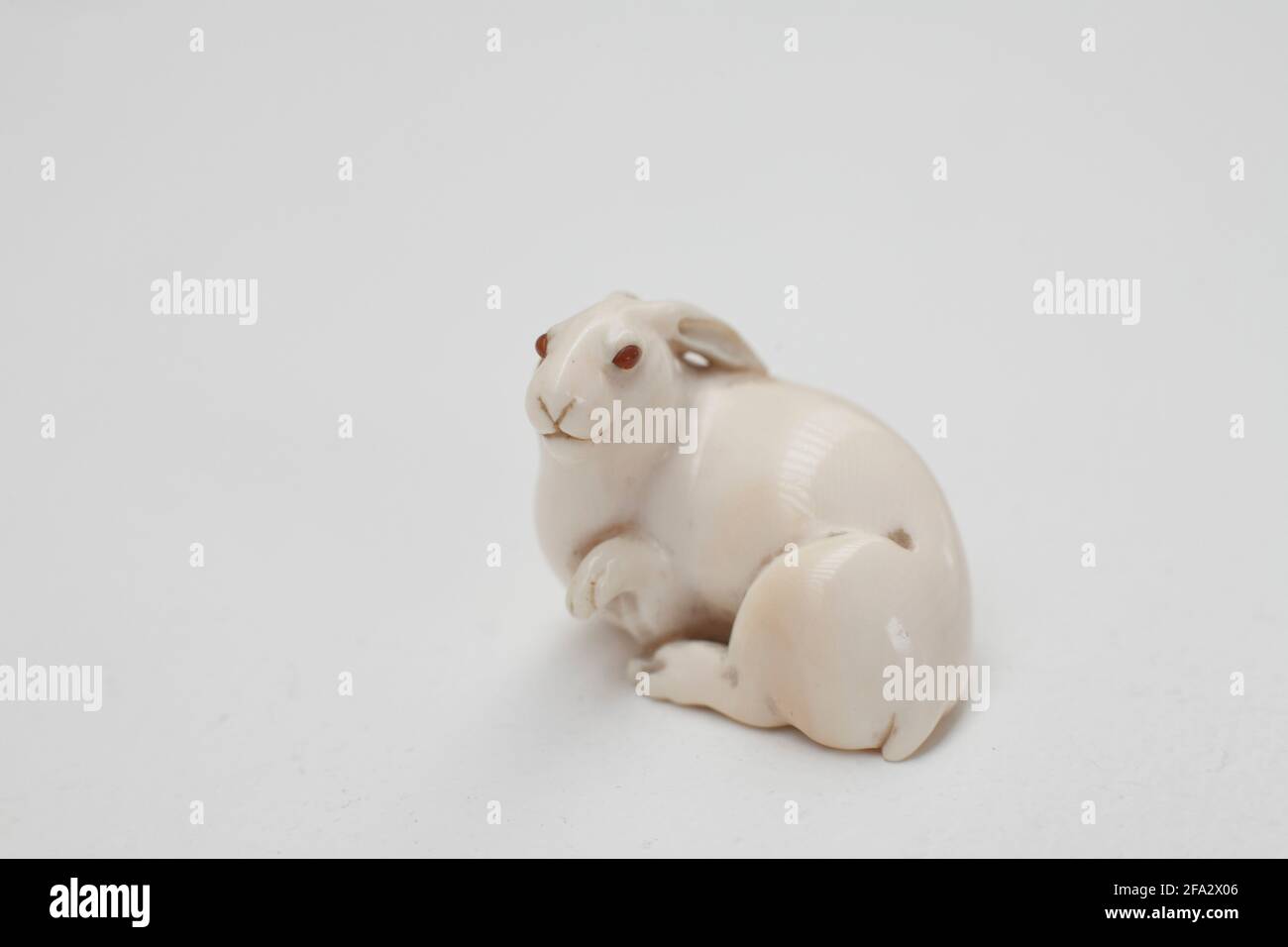 Natsuke , The Hare, belonging to Edmund De Waal , author of The Hare With Amber Eyes and ceramic artist photographed during an interview at his studio Stock Photo