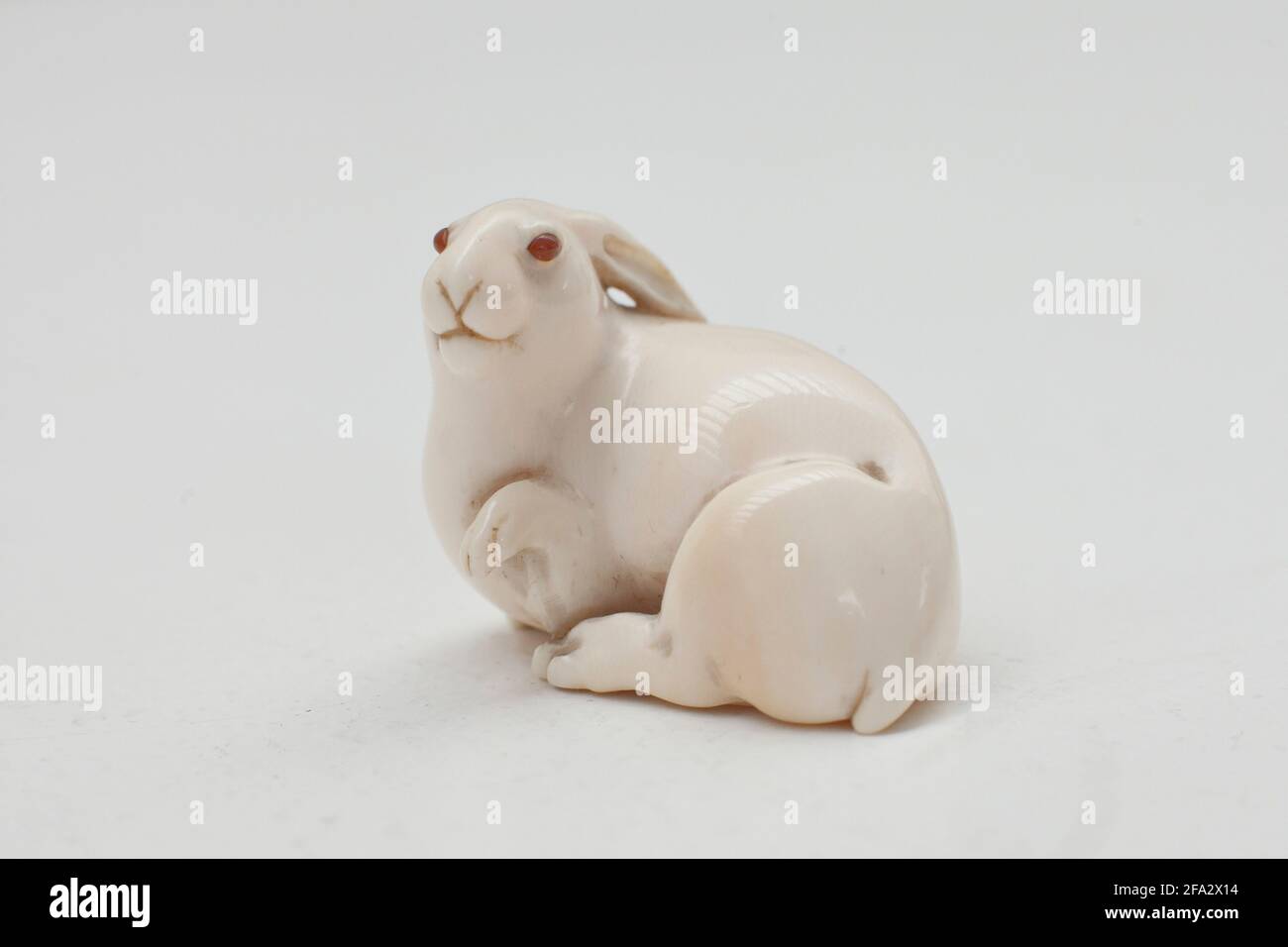 Natsuke The Hare belonging to Edmund De Waal , author of The Hare With Amber Eyes and ceramic artist photographed during an interview at his studio in Stock Photo