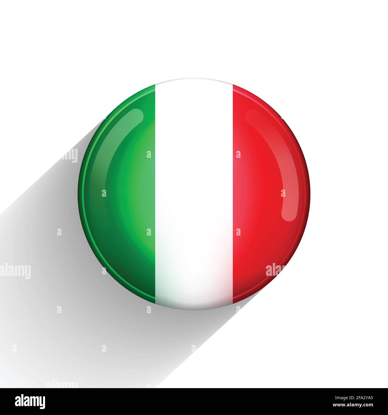 イタリアイタリアItalia National Flag Roundアイコンステッカー 並行輸入品