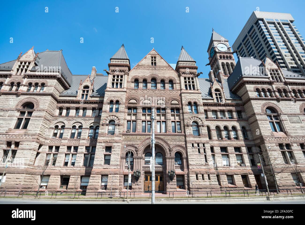Old City Hall (Toronto) - west facing facade - courts entrance Stock Photo