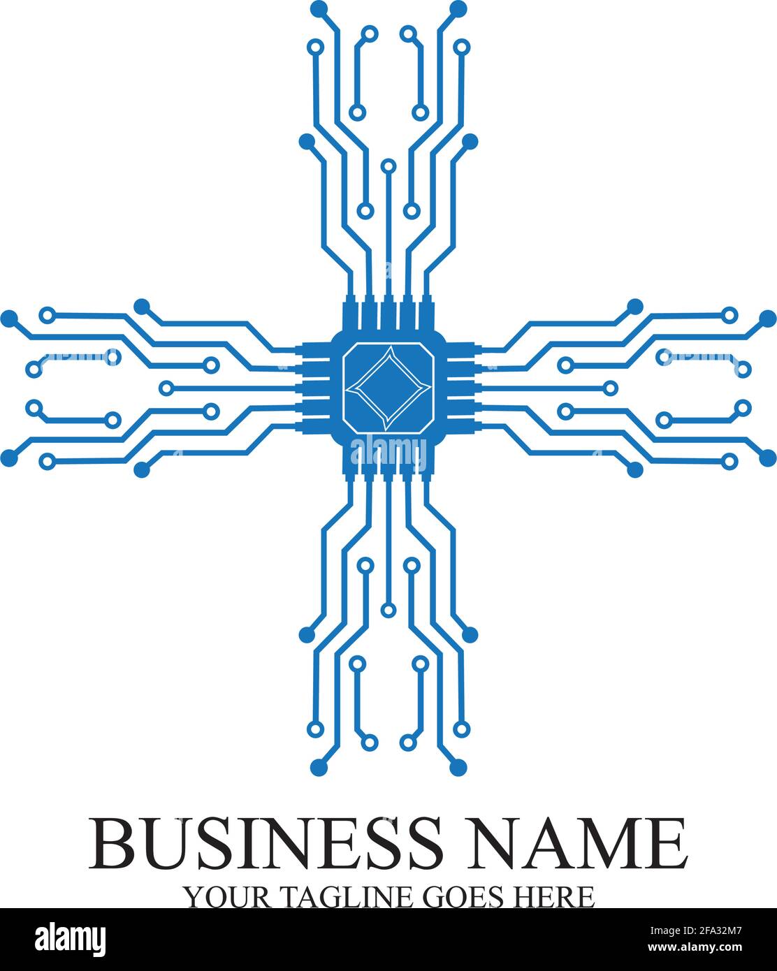 CPU processor line vector icon for websites and mobile flat design ...