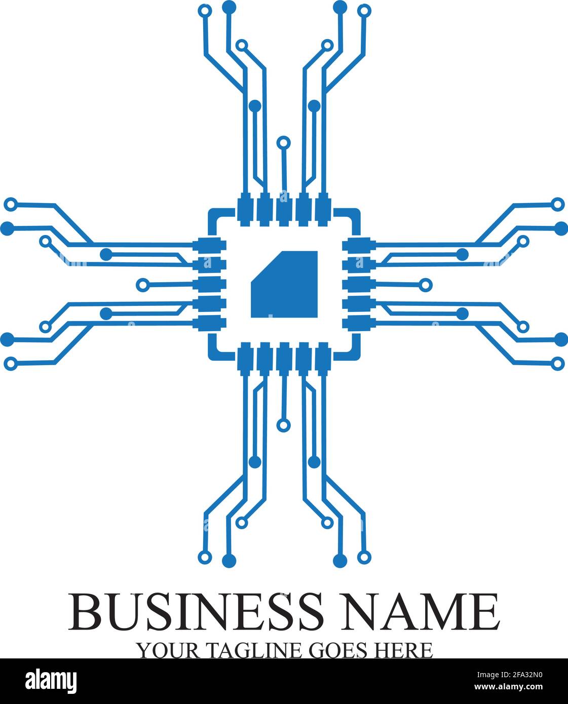 CPU processor line vector icon for websites and mobile flat design ...