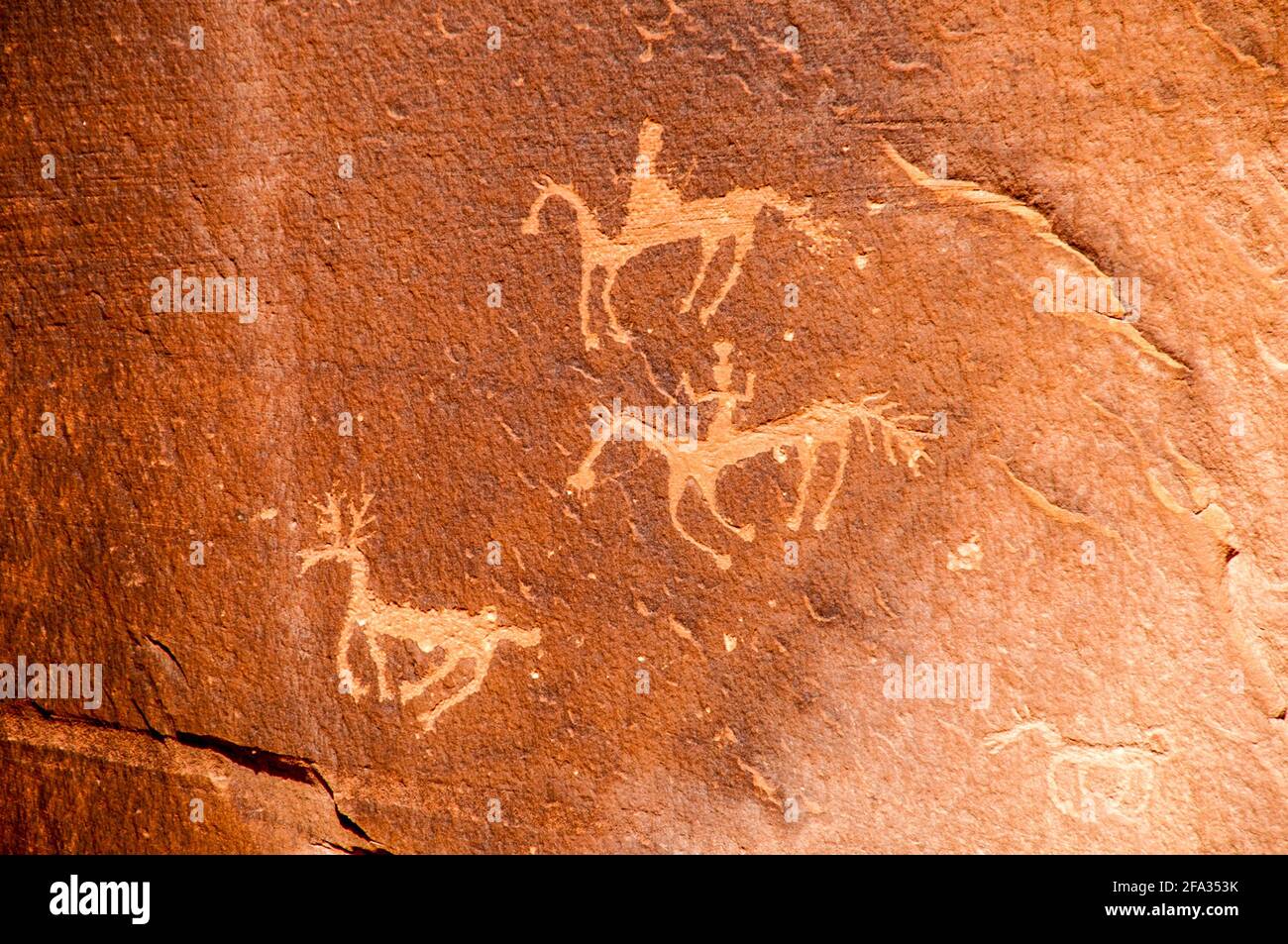 Petroglyphs at Canyon de Chelly Stock Photo Alamy