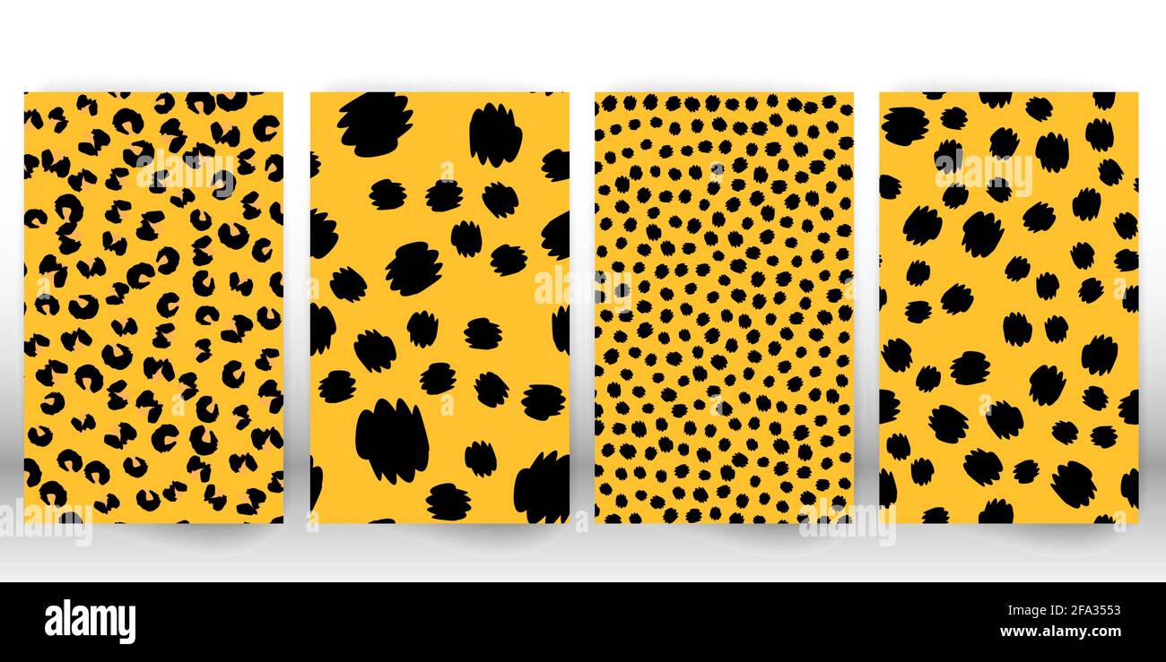Seamless pattern with leopard, jaguar or cheetah coat of fur
