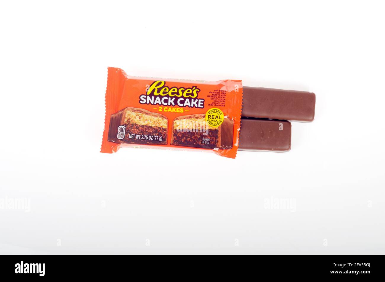 Reese’s Snack Cake Open Package Stock Photo