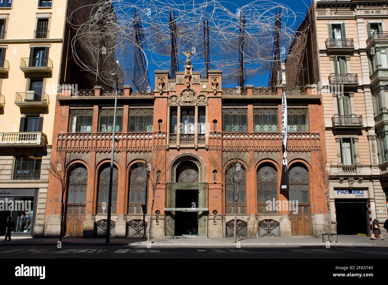 Fundació Antoni Tàpies, Antoni Tàpies Foundation, Barcelona Stock Photo