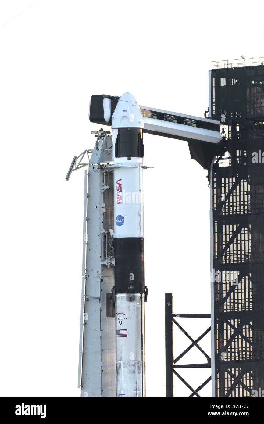 SpaceX Falcon 9 Crew Dragon 2 Stock Photo