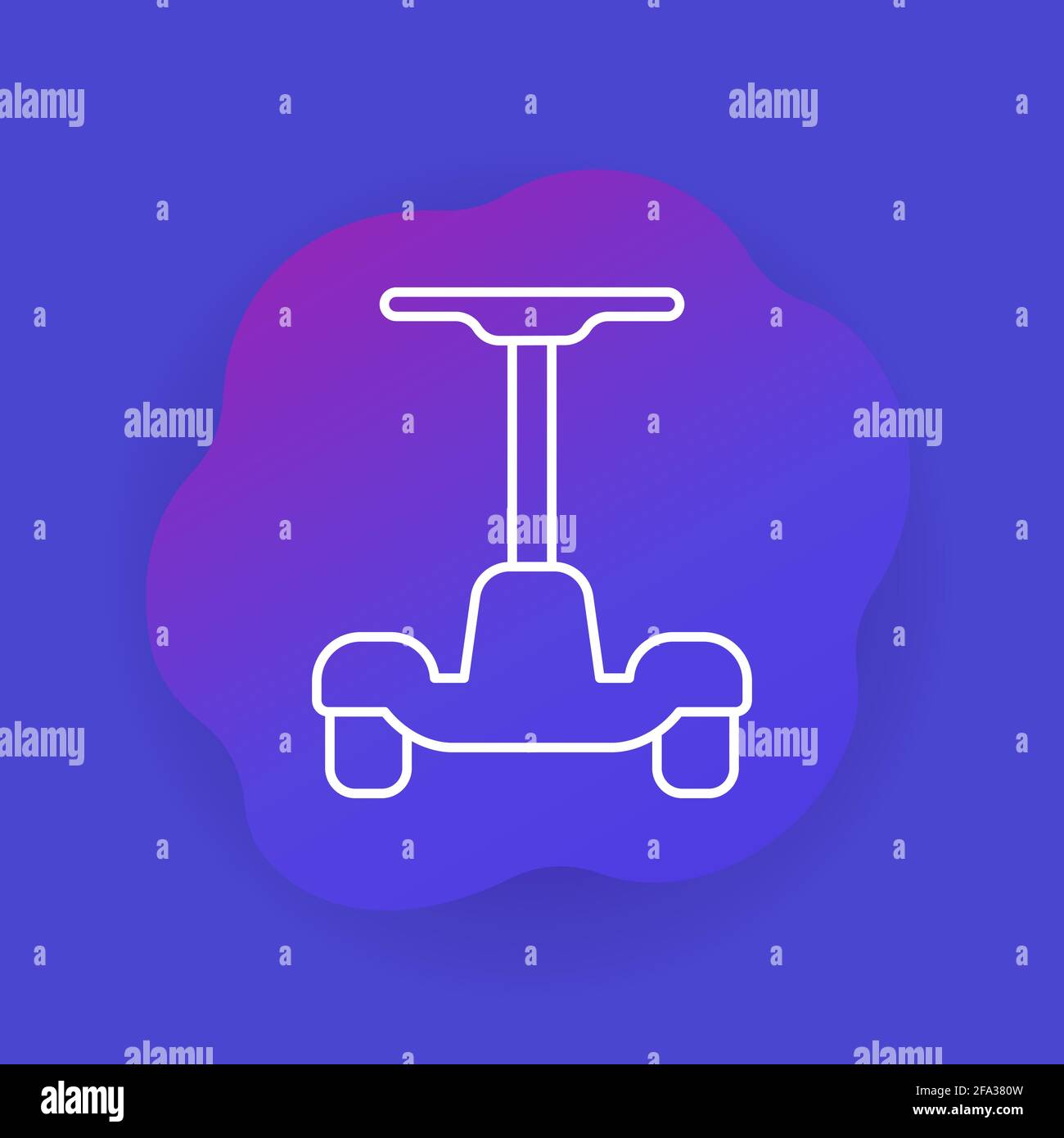 electric self-balancing scooter line vector icon Stock Vector