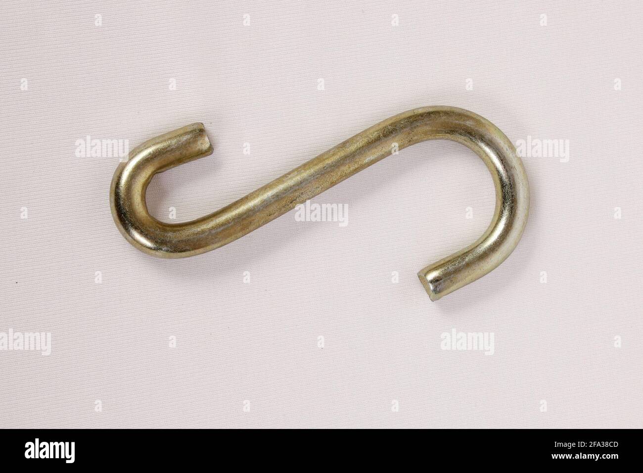 Sshaped metal hook on white background Stock Photo Alamy