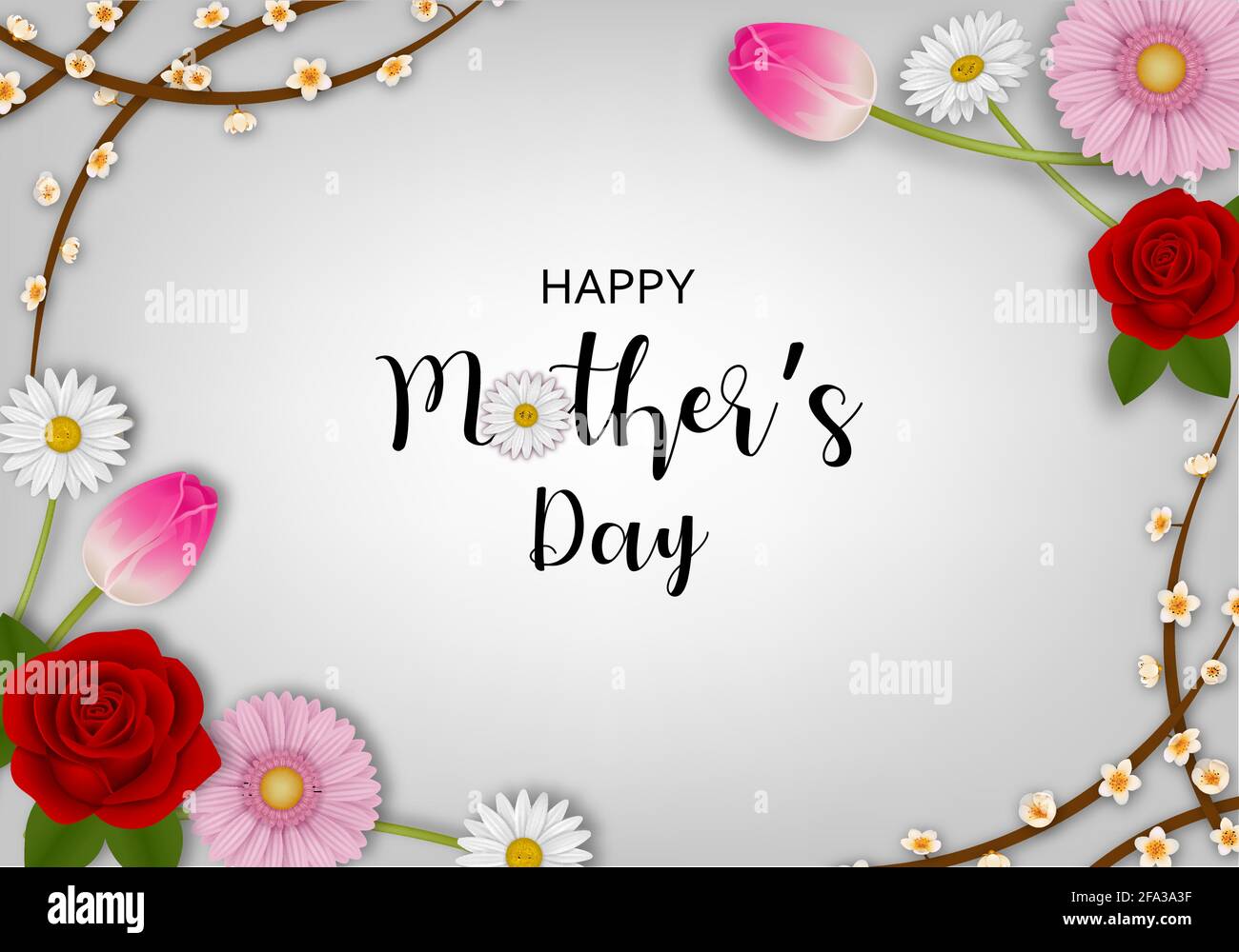 happy mother's day background with flowers Stock Vector Image & Art - Alamy