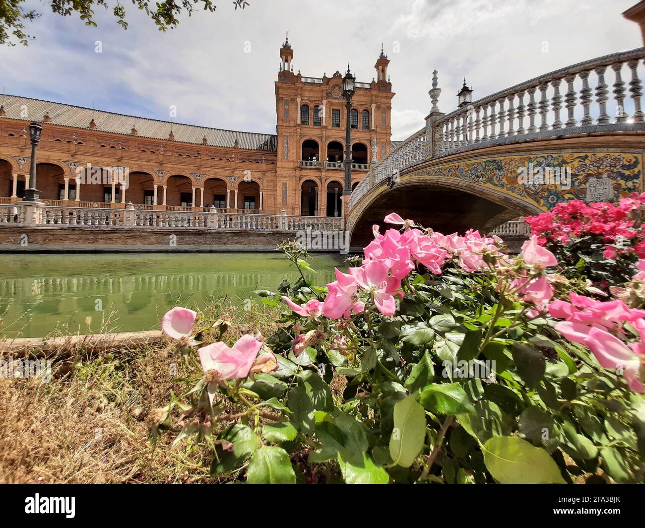 Plaza de España de Sevilla in spring Stock Photo
