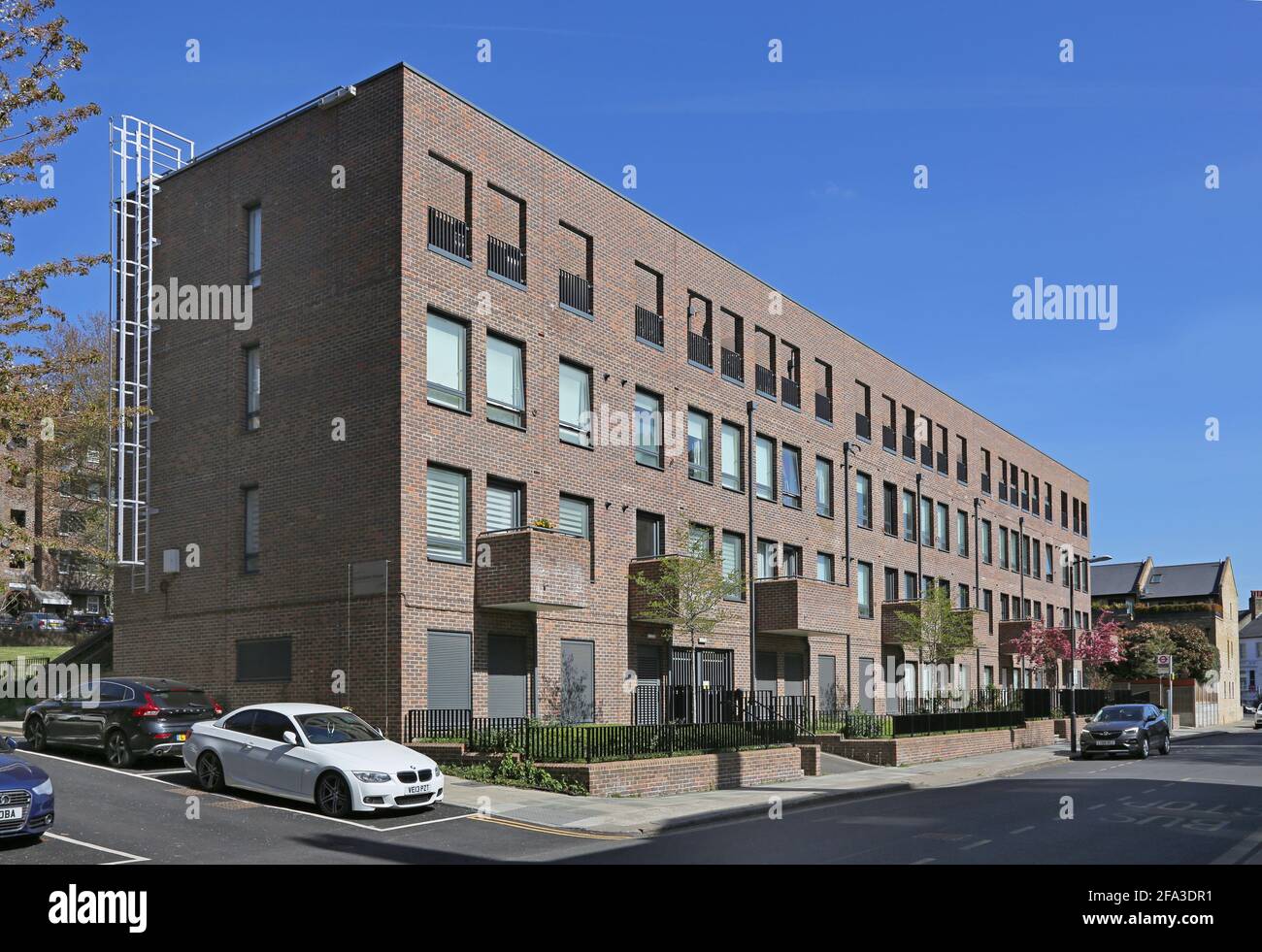 New apartment block on the Dog Kennel Hill estate in East Dulwich
