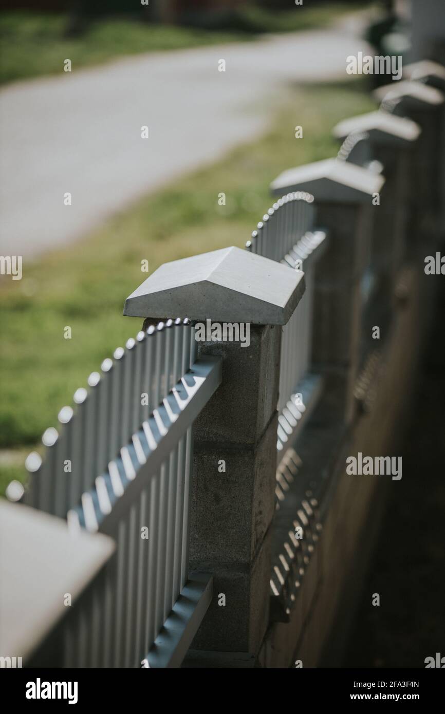 White close up fence hi-res stock photography and images - Alamy