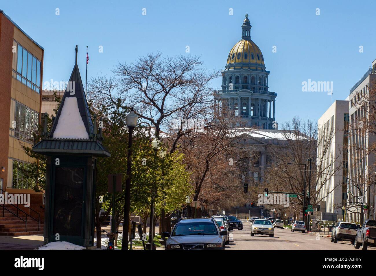 Colorado State Capitol Building, located at 200 East Colfax Avenue in Denver, Colorado, United States. Stock Photo