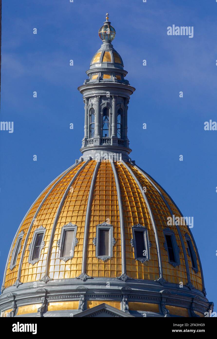 Colorado State Capitol Building, located at 200 East Colfax Avenue in Denver, Colorado, United States. Stock Photo