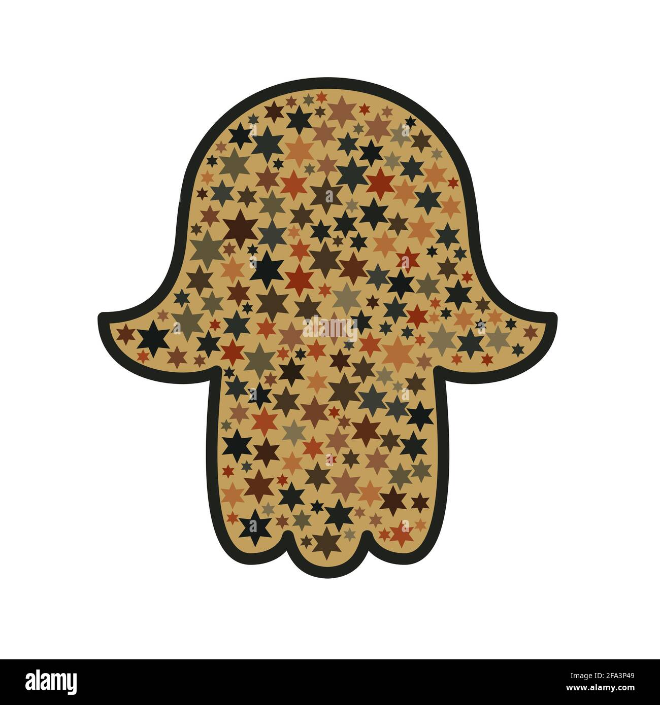 A traditional Oriental or Indian sacred amulet of a religious symbol is