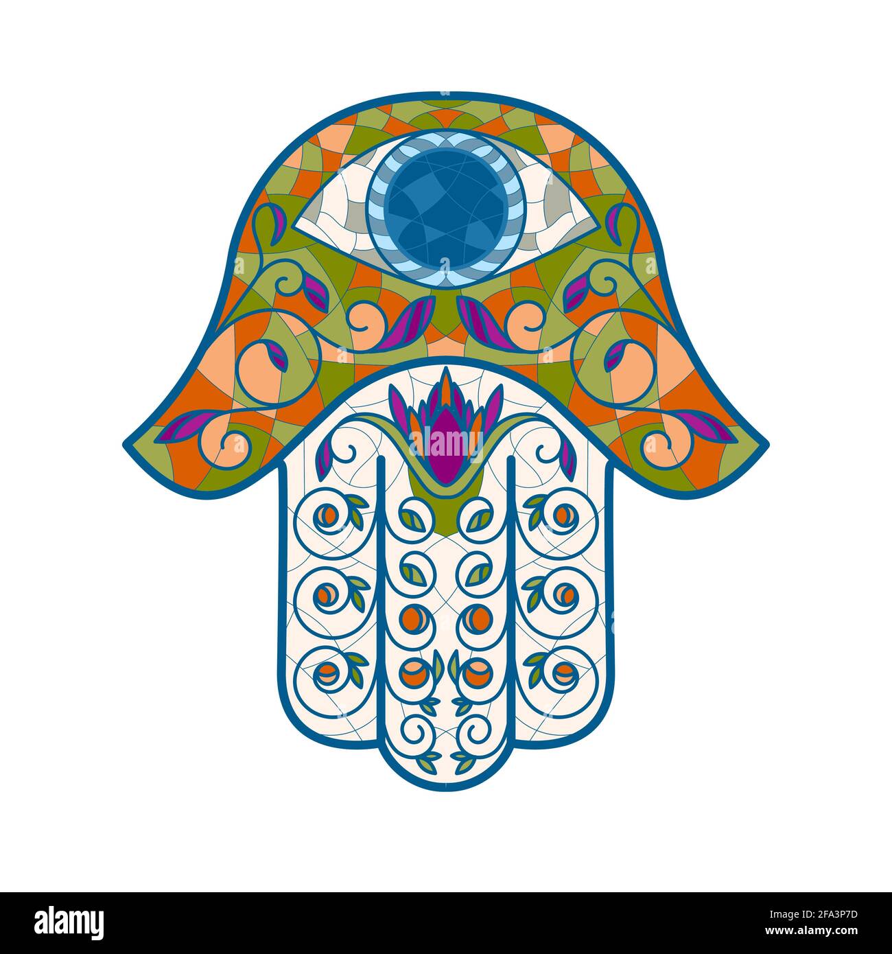 A traditional Oriental or Indian sacred amulet of a religious symbol