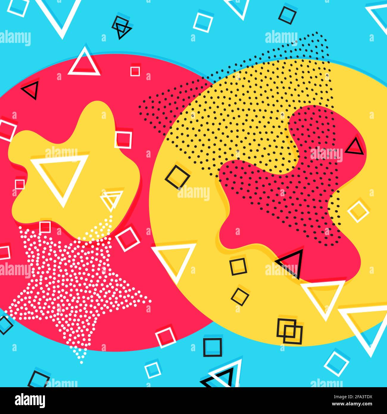 Colorful memphis pop art cartoon hi-res stock photography and images ...