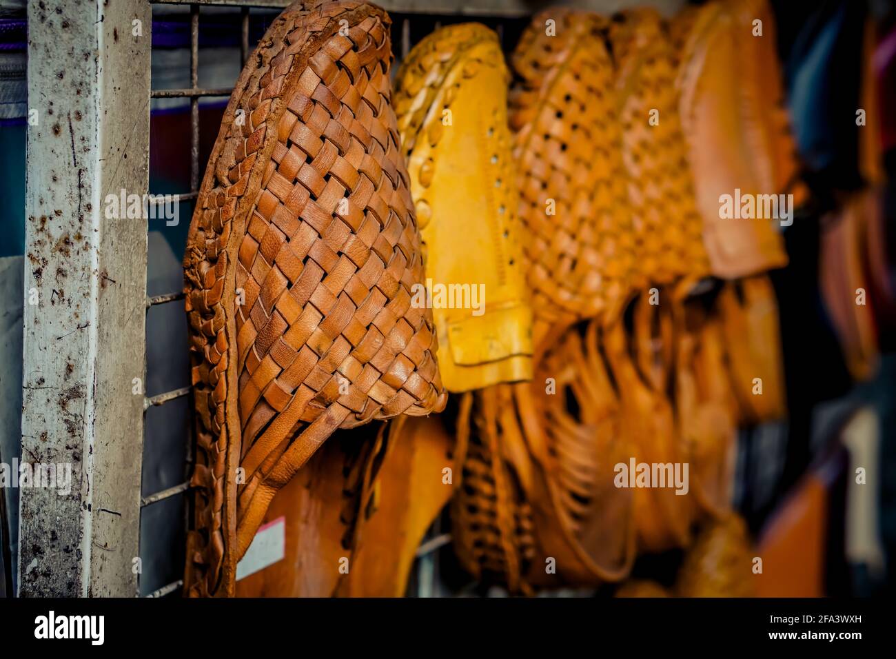 Traditional footwear from Kolhapur, India, Kolhapuri Chappal Stock