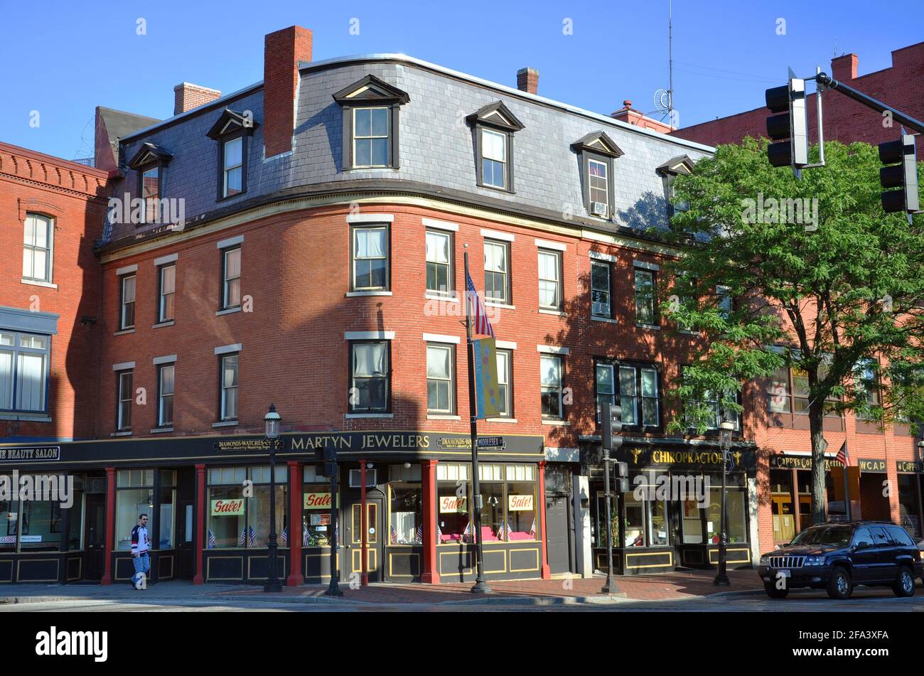 Lowell historic building on Central Street at Middlesex Street in