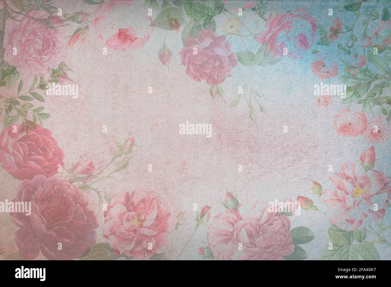 Decorative floral pink parchment paper for a background Stock