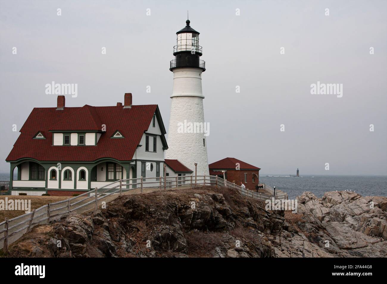 Portland Head Lighthouse, in the town of Cape Elizabeth, Maine, Casco Bay, and is the opening