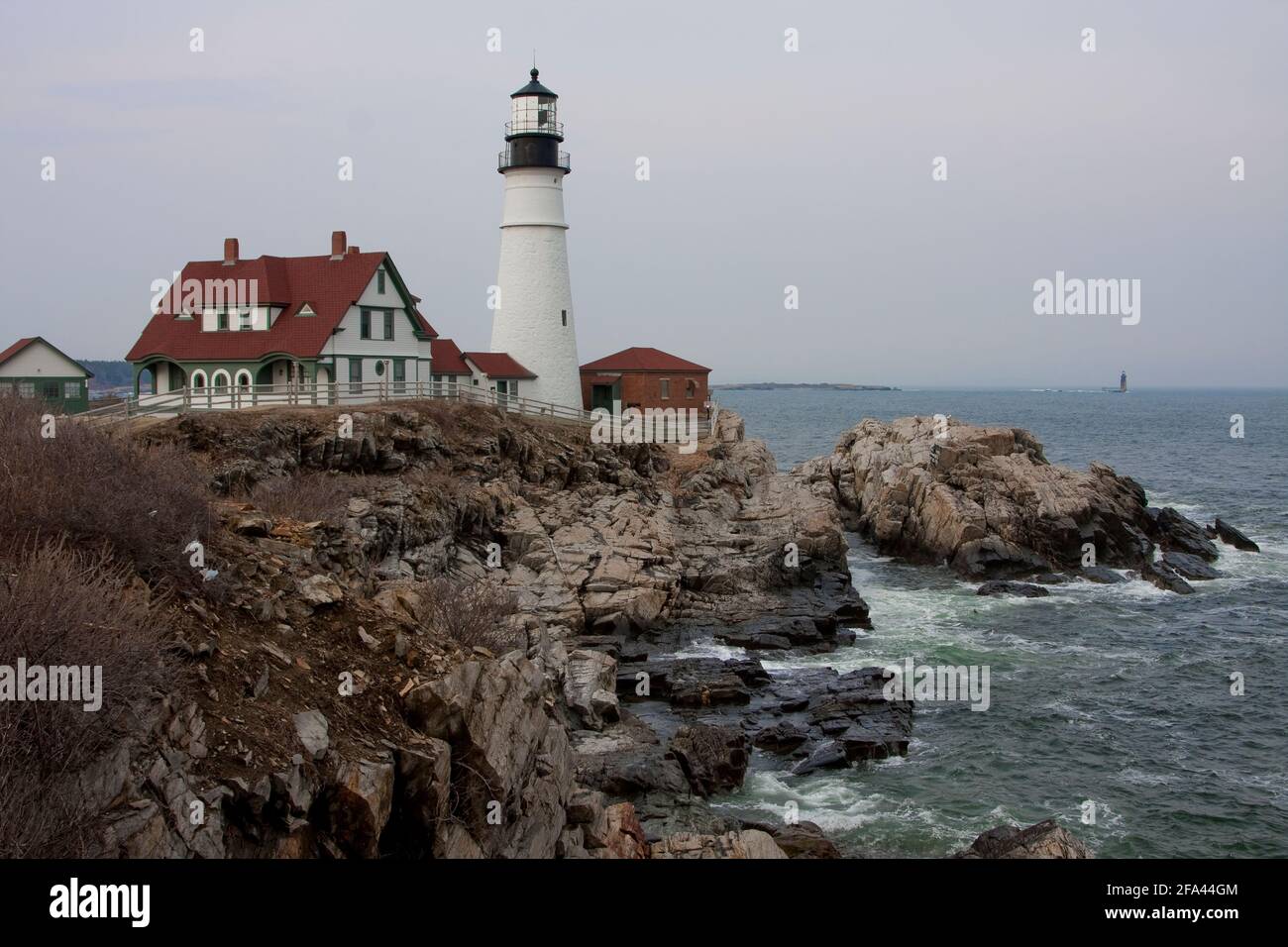 Portland Head Lighthouse, in the town of Cape Elizabeth, Maine, Casco Bay, and is the opening