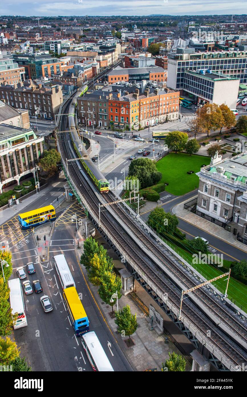 aerial view of dublin Stock Photo
