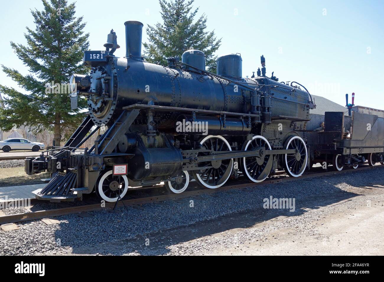 steam train engine at the Middleton Nova Scotia railway museum Stock ...