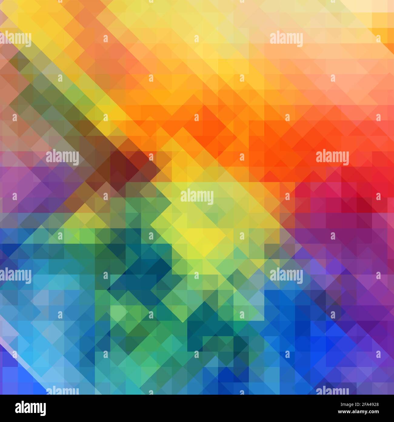 Abstract multicolored background from squares. Rainbow mosaic. Vector illustration Stock Vector