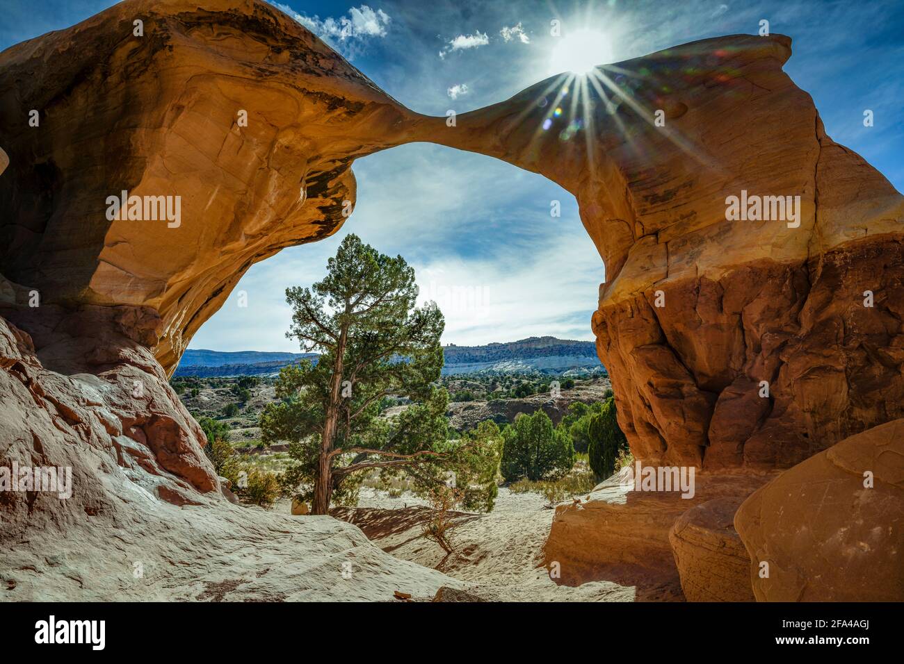 A vast network of cliffs, fins, and washes- the Devil’s Garden houses some of the most famous arches in the park and some of the most stunning vistas. Stock Photo