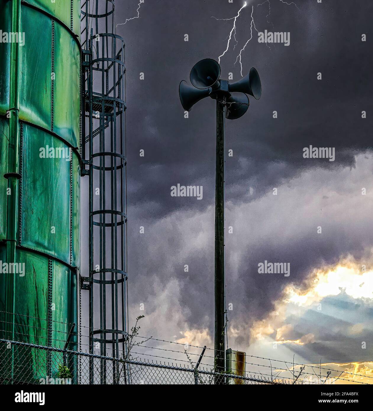 Tornado Warning Siren Stock Photo Alamy