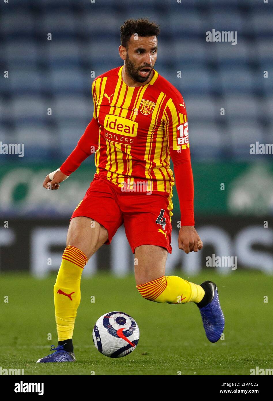 Leicester, UK. 22nd Apr, 2021. Hal Robson-Kanu of West Bromwich Albion during the Premier League match at the King Power Stadium, Leicester. Picture credit should read: Darren Staples/Sportimage Credit: Sportimage/Alamy Live News Stock Photo