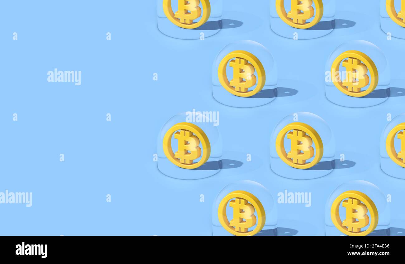 Bitcoin cryptocurrency bubble. Bitcoin logo inside a bubble. 3D Rendering  Stock Photo - Alamy