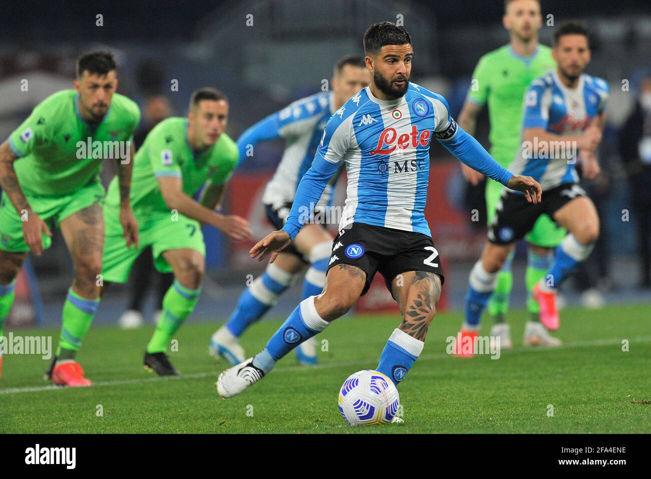 Lorenzo Insigne Player Of Napoli During The Match Of The Italian League Seriea Between Napoli Vs Lazio Final Result 5 2 Match Played At The Diego Ar Stock Photo Alamy<script async src=