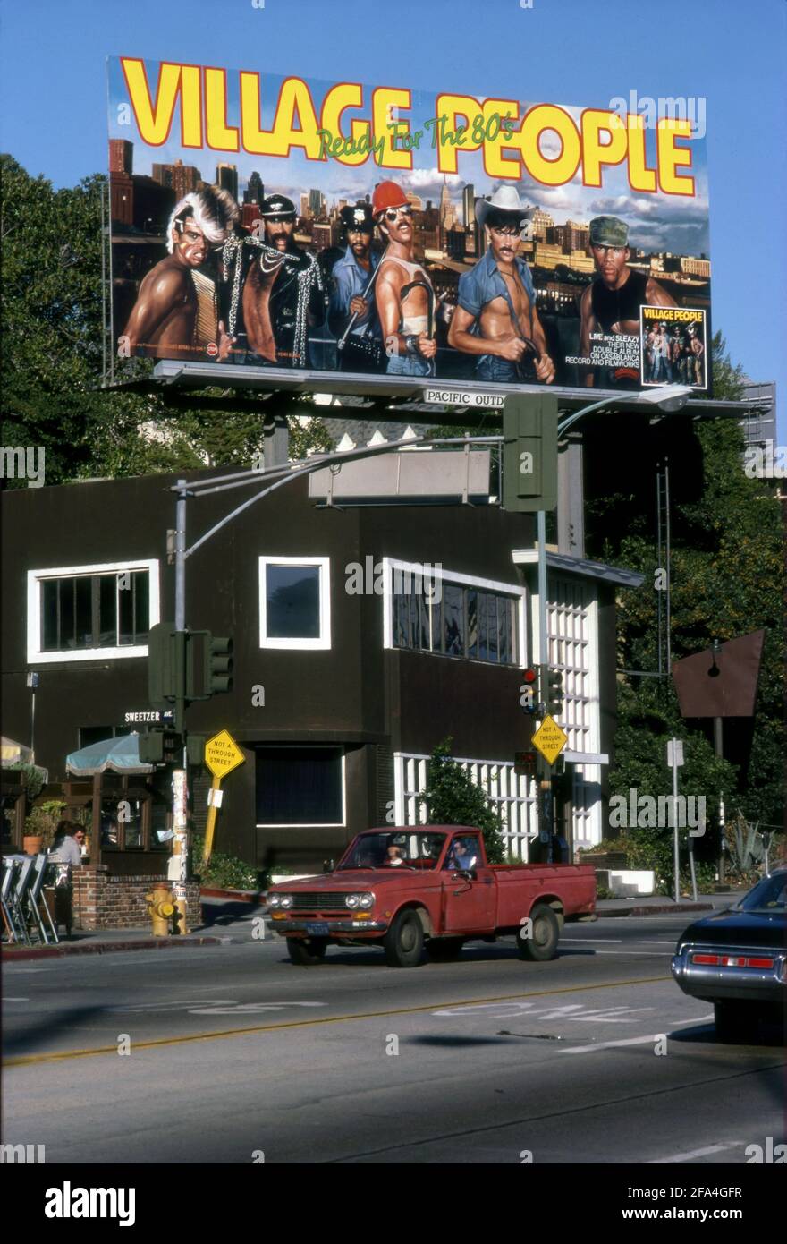 Village People billboard on the Sunset Strip Stock Photo