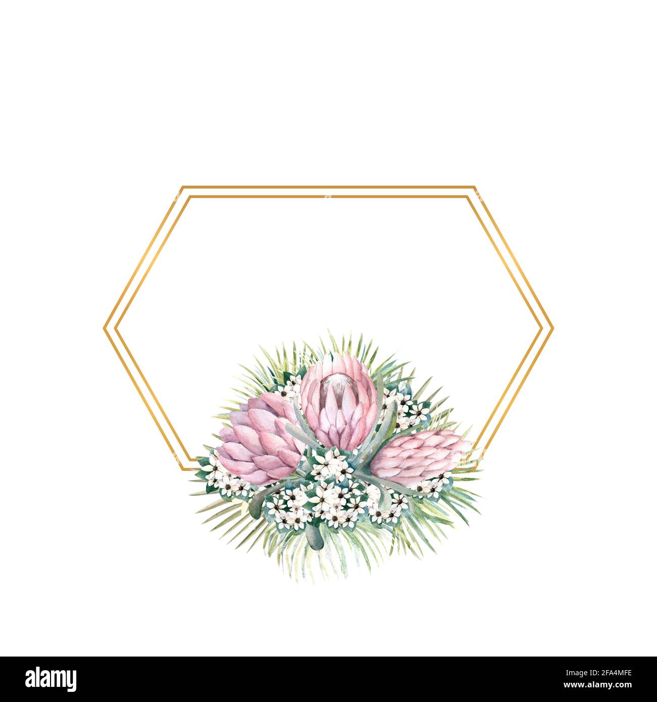 Golden Protea Bouquet Frame main image 1