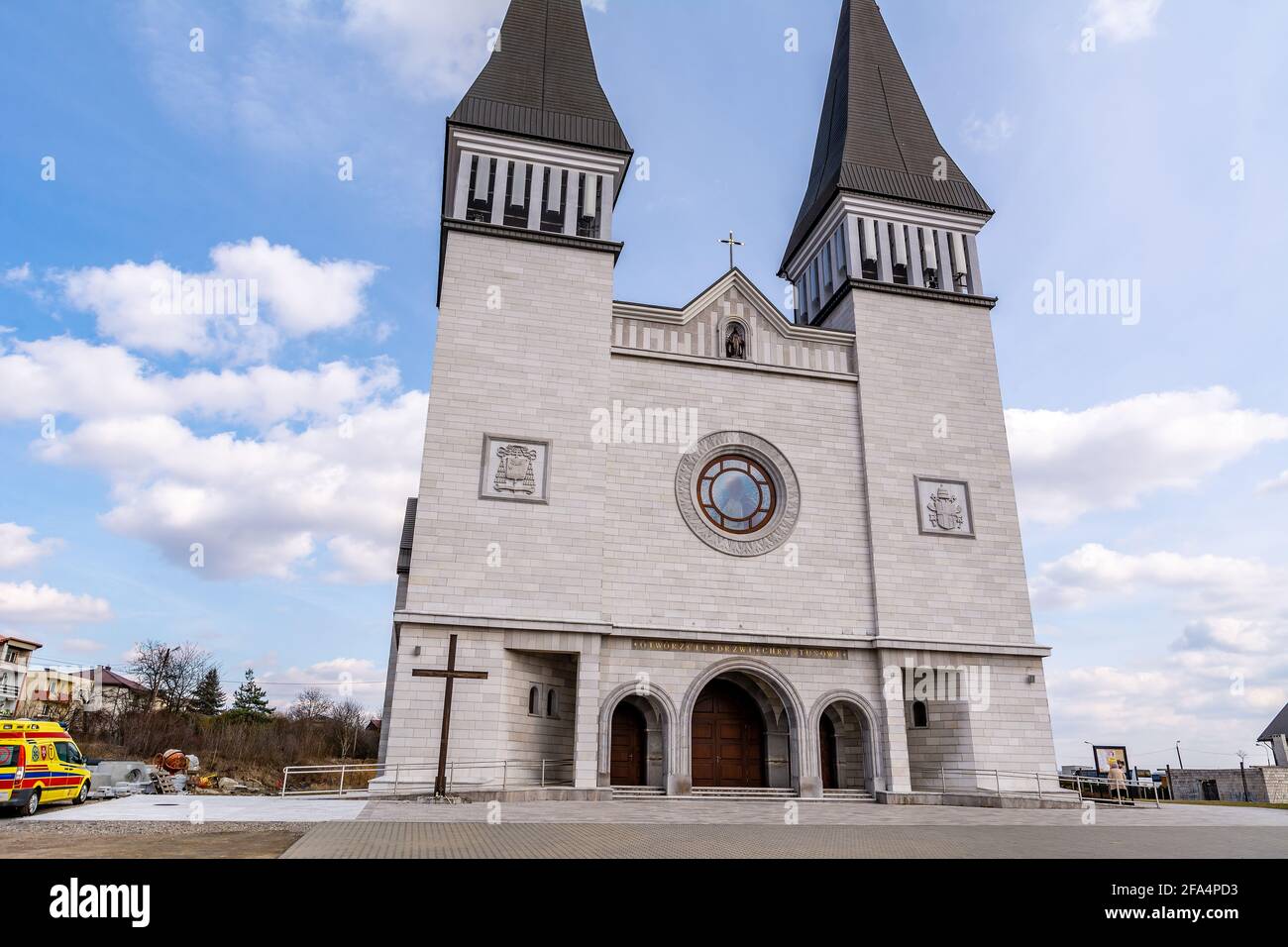 Church of Saint John Paul II in Krzeszowice (Poland) Stock Photo